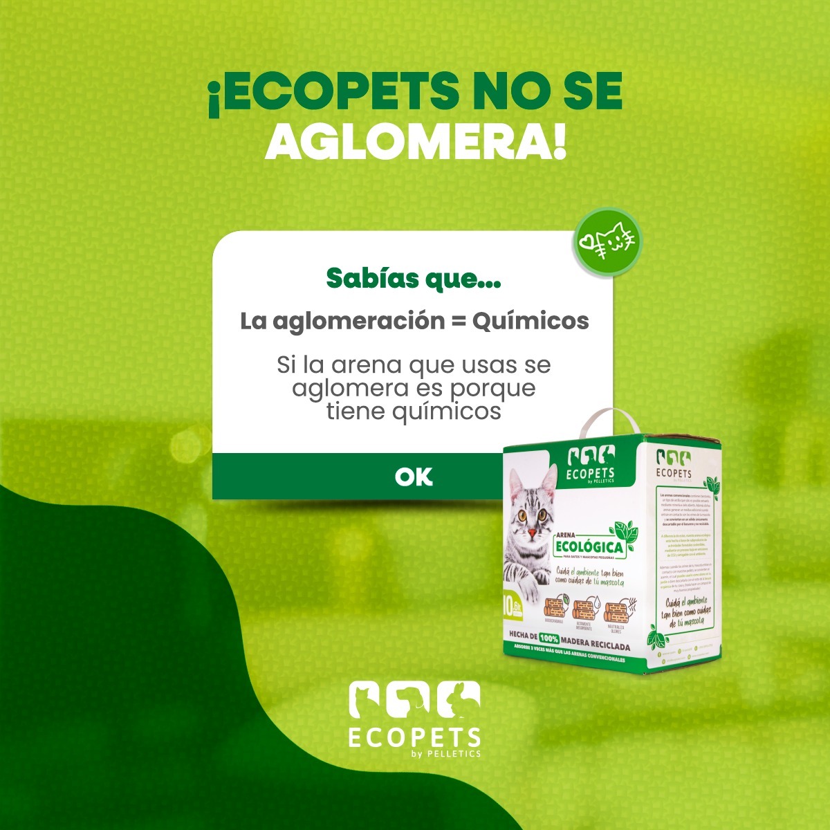ARENA ECOLOGICA ECOPETS PARA MASCOTAS