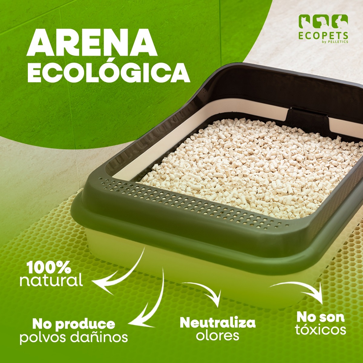ARENA ECOLOGICA ECOPETS PARA MASCOTAS