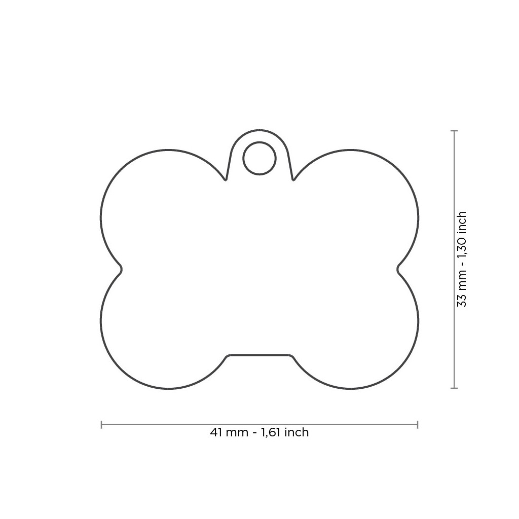 MY FAMILY TAG XL BLACK BONE ALUMINIUM WITH RUBBER
