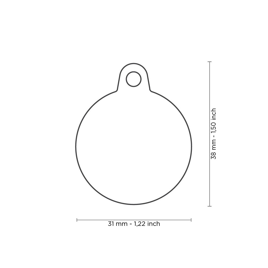 MY FAMILY TAG BLACK CIRCLE ALUMINIUM WITH RUBBER