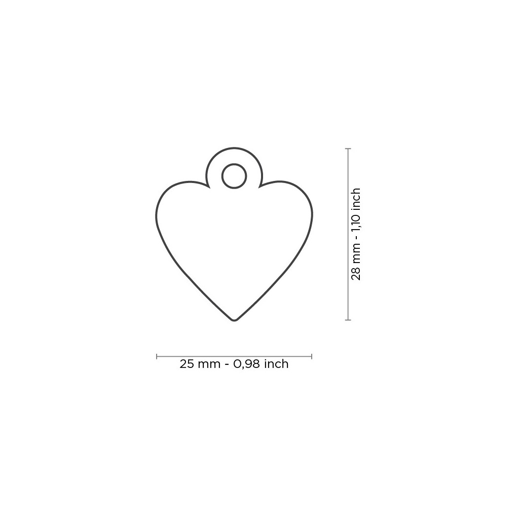 MY FAMILY TAG MEDIUM ALUMINUM HEART BLACK
