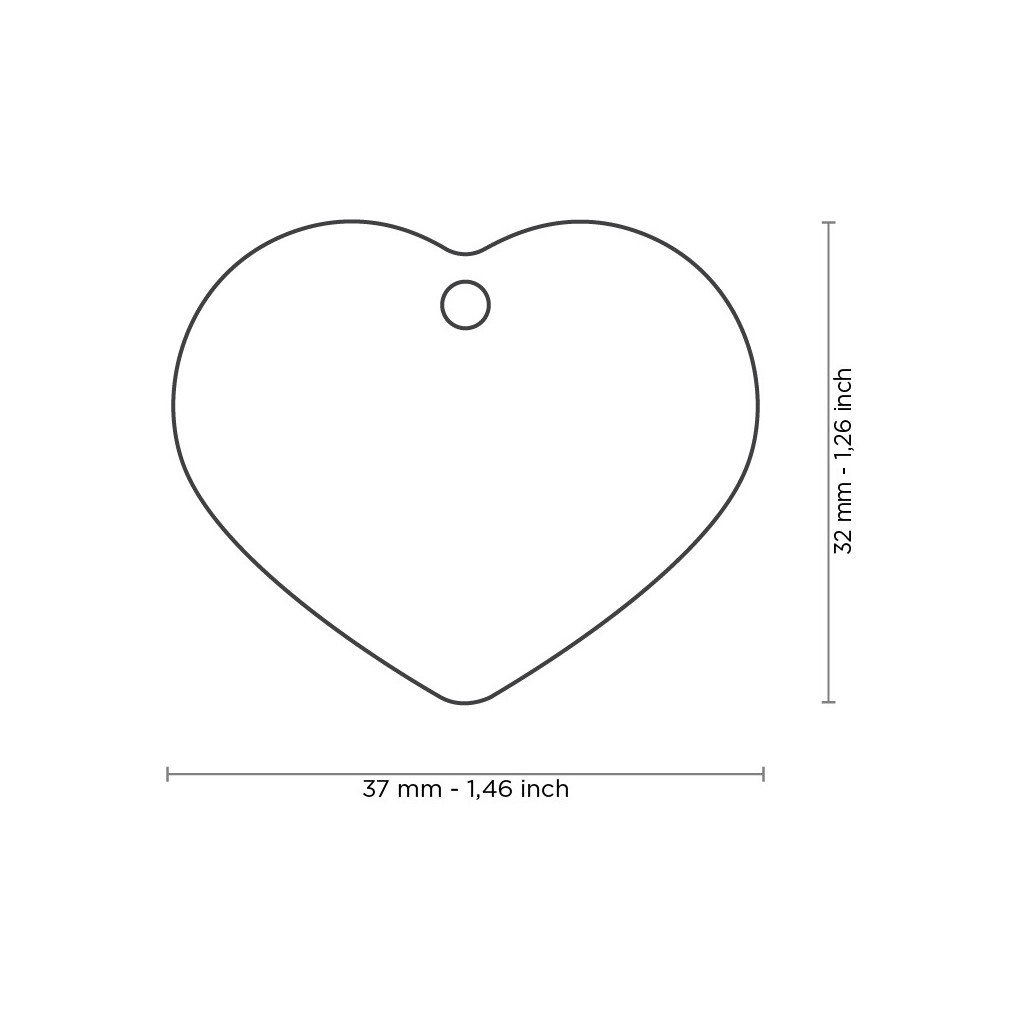 MY FAMILY TAG LARGE ALUMINUM HEART BLACK