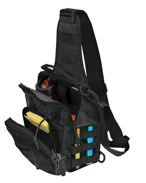 MOCHILA TACTICA NEGRA DE HOMBRO, TRUPER