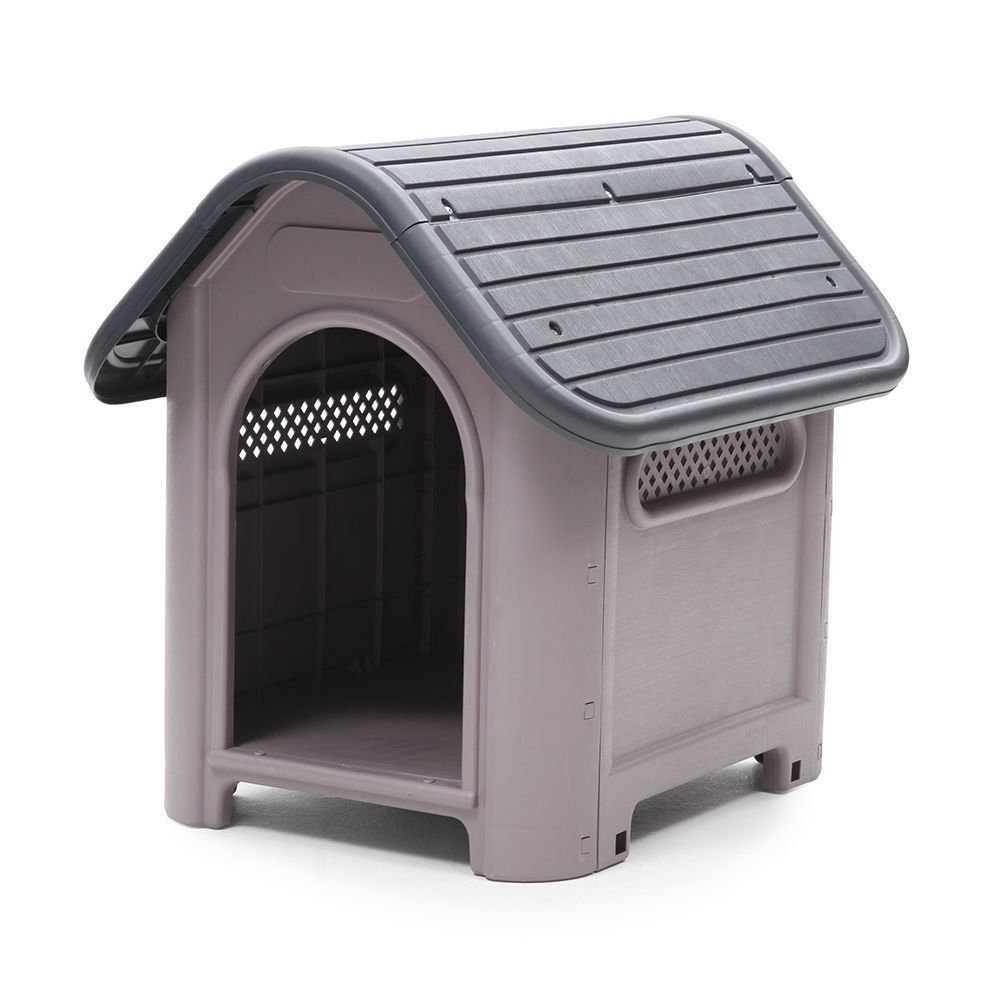 CASA PARA PERRO ARMABLE TECHO CURVO NEGRO (30&quot;largo*23&quot;ancho*26&quot;alto)