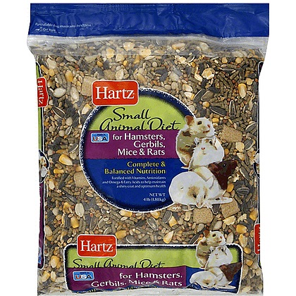 HARTZ DIET FOR HAMSTER GERBIL MICE Y RATS 4 LBS