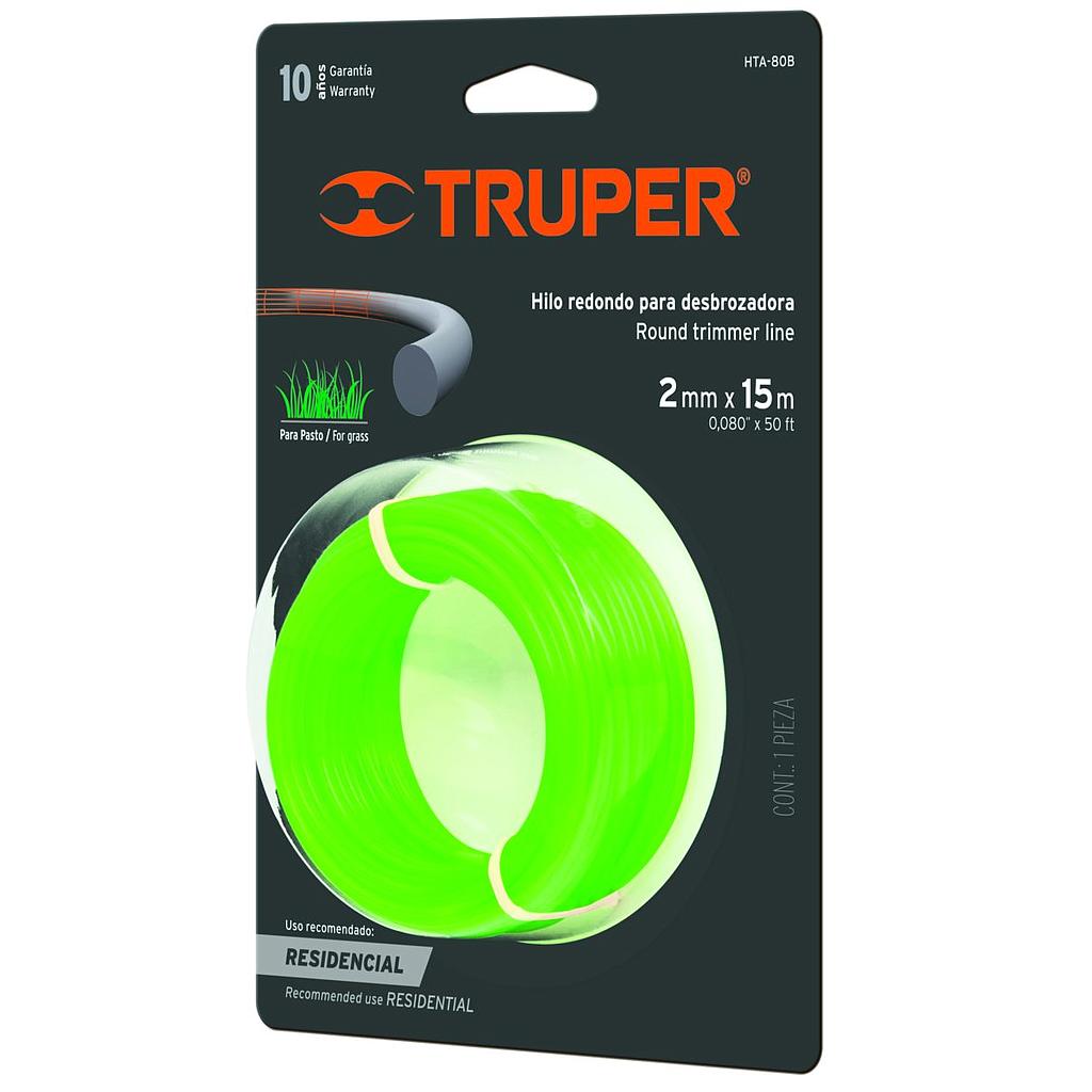 HILO TRUPER PARA CHAPEADORA ROLLITO VERDE 2MM*15M