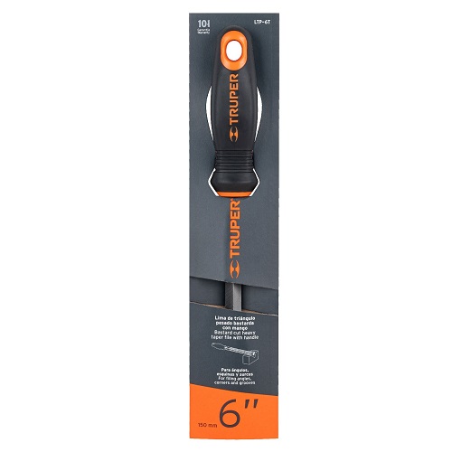 LIMA TRUPER TRIANGULO PESADO BASTARDA 6&quot; CON MANGO NEGRO