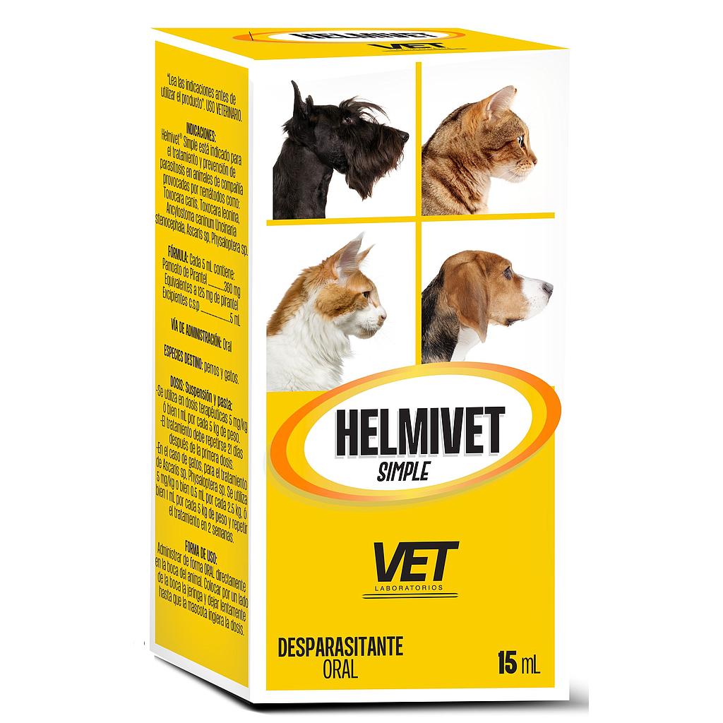 HELMIVET SIMPLE PERROS Y GATOS SUSPENSION ORAL 15 ML