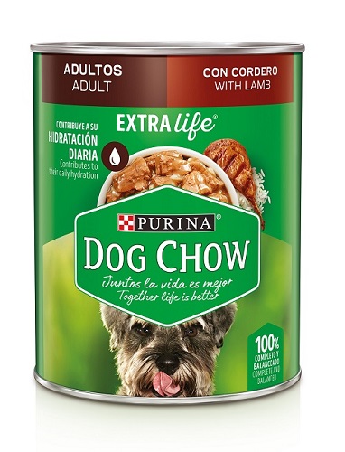 DOG CHOW ALIMENTO HUMEDO CORDERO Y ARROZ LATA