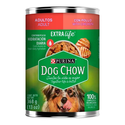 DOG CHOW ALIMENTO HUMEDO LATA FESTIVAL DE TROZOS DE POLLO