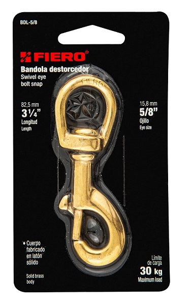 BANDOLA DESTORCEDOR FIERO LATON 3 1/4&quot;-5/8&quot;-30KG