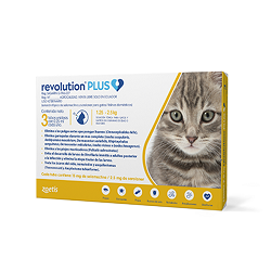 REVOLUTION PLUS PARA GATOS HASTA 2.5 KG 0.25ML 1 PIPETA