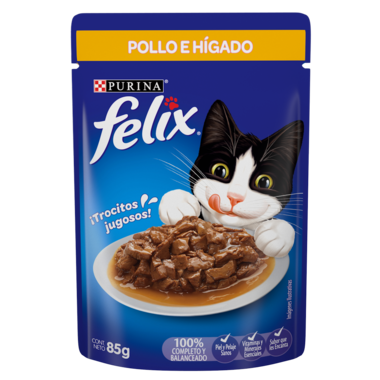 FELIX POUCH POLLO E HIGADO EN SALSA 85 GR