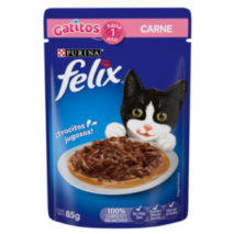 FELIX POUCH GATITOS CARNE EN SALSA 85 GR