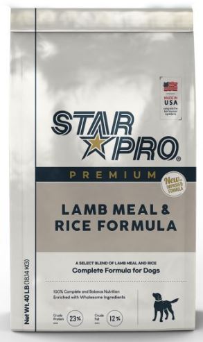 STAR PRO LAMB MEAL &amp; RICE FORMULA 40LB