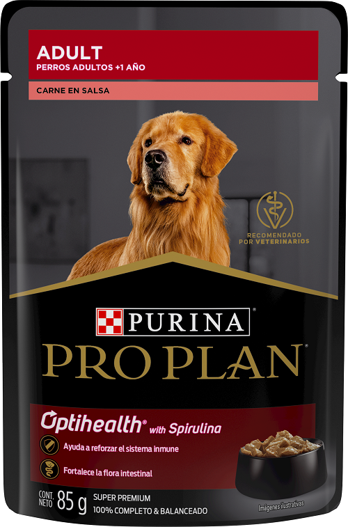 PRO PLAN ALIMENTO HUMEDO CARNE EN SALSA ADULTO 85gr