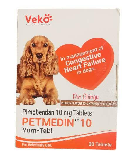 PETMEDIN 10 MG CAJA 30 TABLETAS