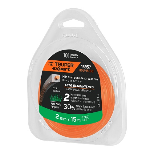 HILO PARA DESBROZADORA DUAL 2MM X 15 M