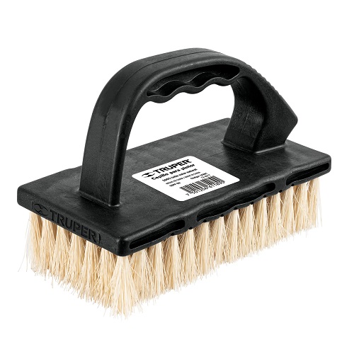 CEPILLO DE PLASTICO CON CERDA NATURAL PARA CABALLO