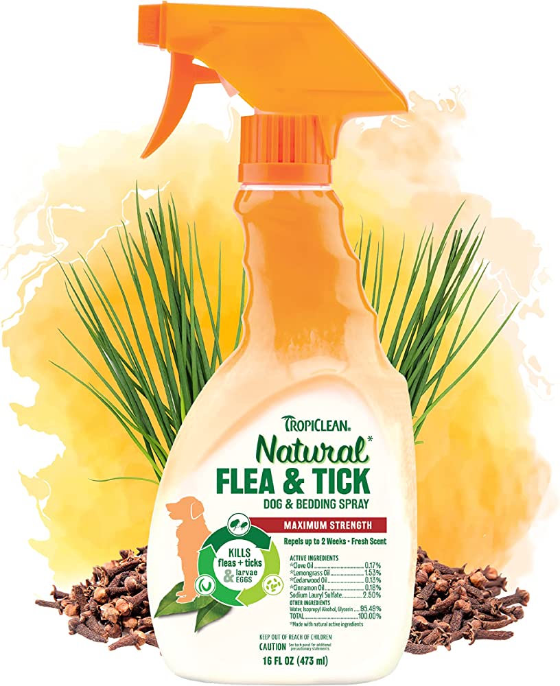 TROPICLEAN NATURAL FLEA Y TICK DOG AND BEDDING SPRAY 16OZ