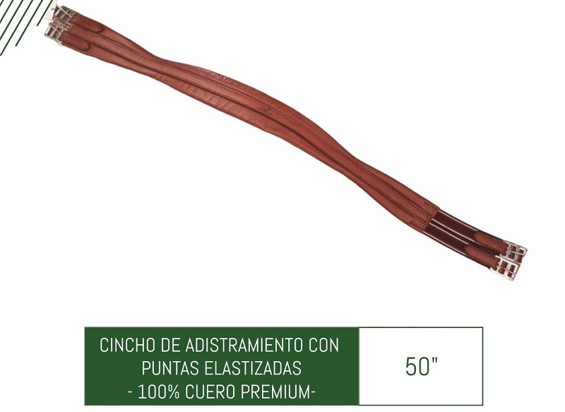 CINCHAS DE ADISTRAMIENTO DE CUERO CON ELASTICO 50&quot;