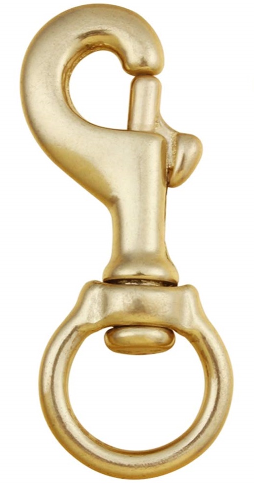 MOSQUETON DE LATON MACIZO 4-7/8&quot;X 1 1/4&quot; PARA CABALLO