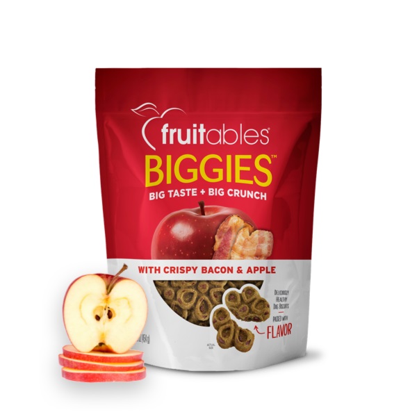 FRUITABLES DOG TREAT BIGGIES BACON &amp; APPLE