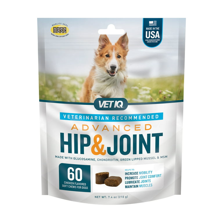 VET IQ HIP &amp; JOINT ADVANCE 7.4 ONZ 60 SOFT CHEWS
