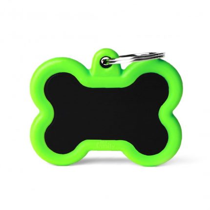 MY FAMILY TAG BLACK BONE ALUMINIUM WITH RUBBER