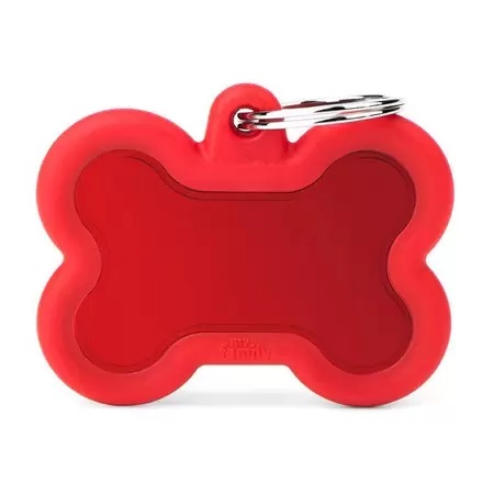 MY FAMILY TAG XL BONE ALUMINIUM WITH RUBBER