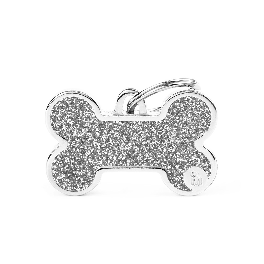 MY FAMILY TAG SHINE XL BONE GLITTER