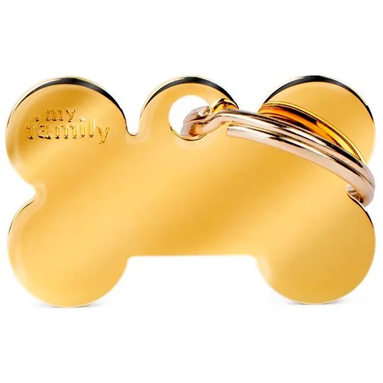 MY FAMILY TAG BONE GOLDEN BRASS