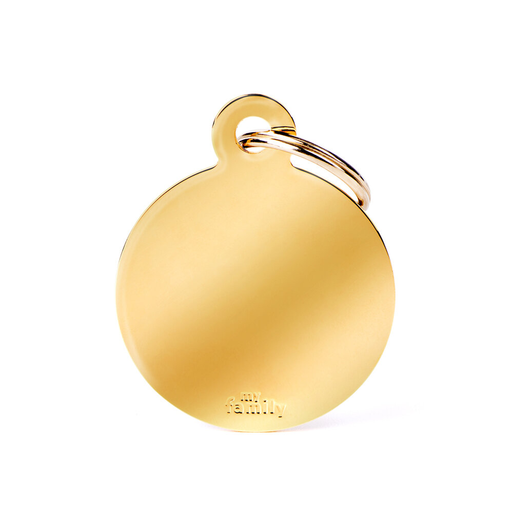 MY FAMILY TAG ROUND GOLDEN BRASS