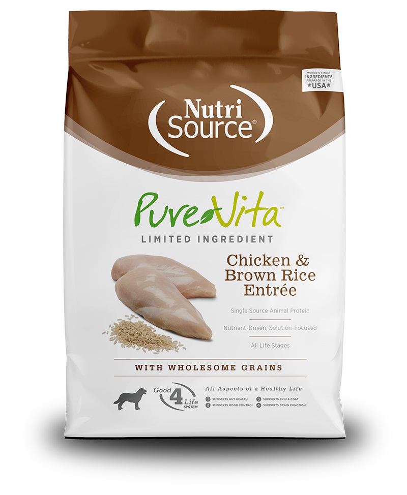 NUTRI SOURCE PURE VITA CHICKEN AND BROWN RICE