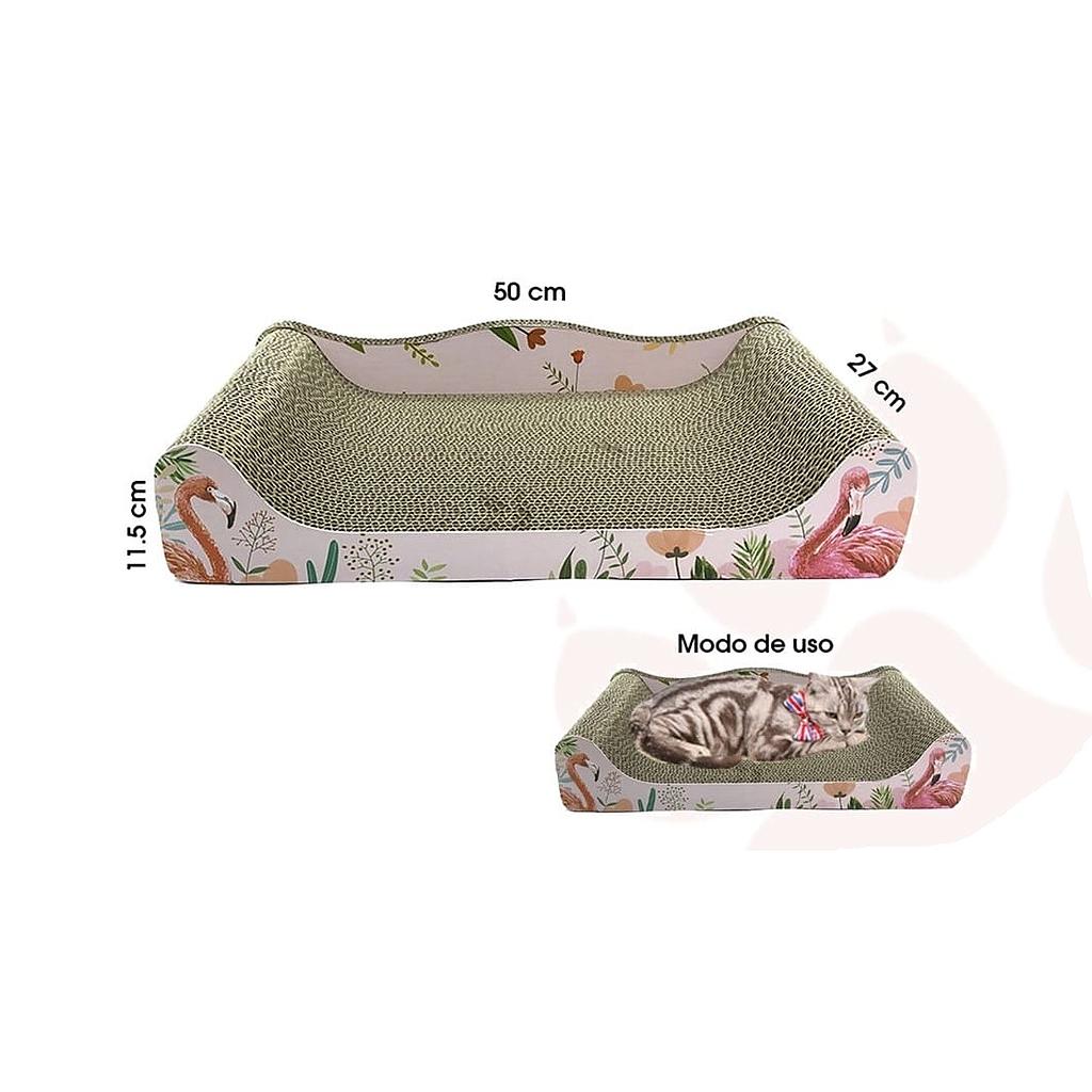 RASCADOR PARA GATO CON FLAMINGOS