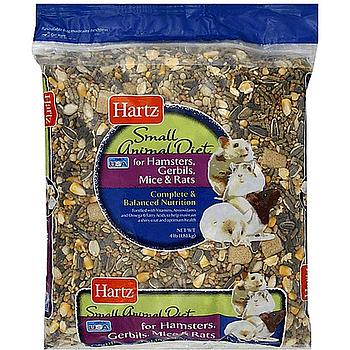 HARTZ DIET FOR HAMSTER GERBIL MICE Y RATS 4 LBS