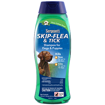 SHAMPOO SERGEANTS SKIP-FLEA & TICK FOR DOGS AND PUPPIES