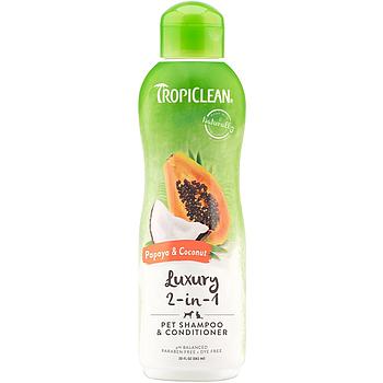 SHAMPOO TROPICLEAN PAPAYA & COCONUT 12 OZ
