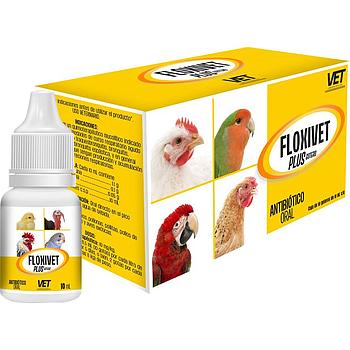 FLOXIVET PLUS ANTIBIOTICO PARA AVES GOTERO 10 ML