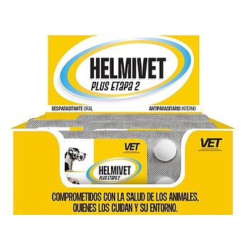 HELMIVET PLUS DESPARASITANTE ETAPA 2 BLISTER DE 2 TABLETAS