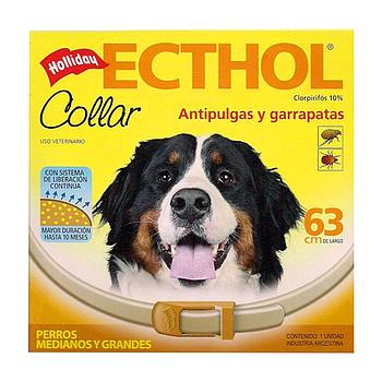 ECTHOL COLLAR ANTIPULGAS Y GARRAPATAS PERROS MEDIANOS Y GRANDES