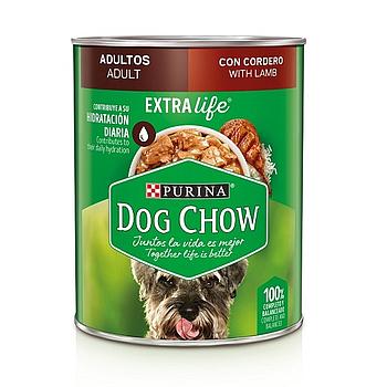 DOG CHOW ALIMENTO HUMEDO CORDERO Y ARROZ LATA