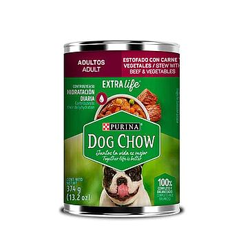 DOG CHOW ALIMENTO HUMEDO LATA ESTOFADO CON CARNE Y VEGETALES