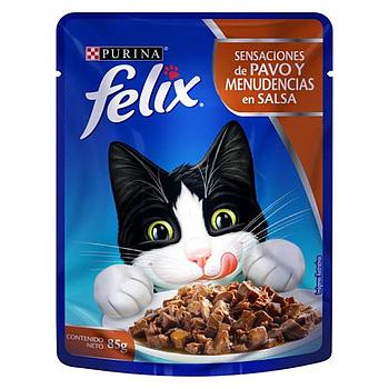 FELIX POUCH PAVO Y MENUDENCIAS 85GR.