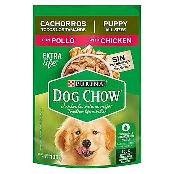 DOG CHOW ALIMENTO HUMEDO CACHORRO POLLO POUCH 100 GR