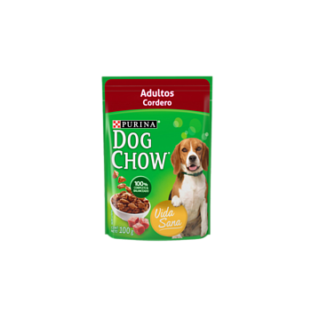 DOG CHOW ALIMENTO HUMEDO ADULTO CORDERO POUCH 100GRS