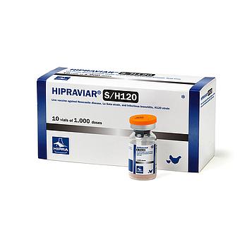 VACUNA DOBLE AVIAR (NEW CASTLE & BRONQUITIS) S/H120 1000 DOSIS (HIPRA)