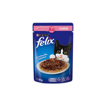FELIX POUCH GATITOS CARNE EN SALSA 85 GR