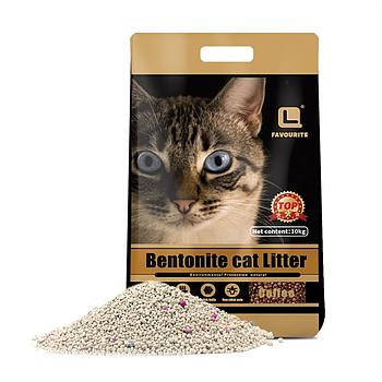 ARENA PARA GATO FAVORITE AGLUTINANTE BENTONITE CAFÉ 10 KG