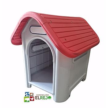 CASA PARA PERRO ARMABLE TECHO CURVO ROSADO  (30"largo*23"ancho*26"alto)